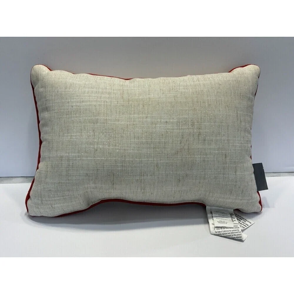 Pillow Perfect Holiday Cardinal Christmas Rectangular Linen Blend Pillow 17
